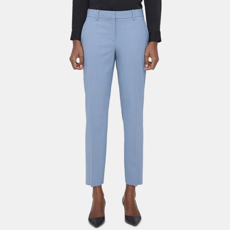 Women Theory Outlet | Classic Crop Pant In Sevona Stretch Wool