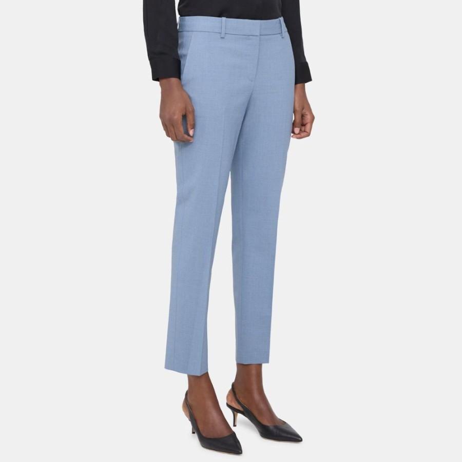 Women Theory Outlet | Classic Crop Pant In Sevona Stretch Wool