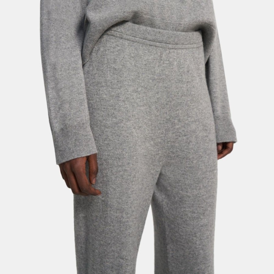 Women Theory Outlet | Flared Wide-Leg Pant In Cashmere Husky