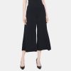 Women Theory Outlet | Cropped Wide-Leg Pant In Compact Stretch Knit Black