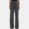 Women Theory Outlet | Wide-Leg Pant In Checked Knit Grey Multi