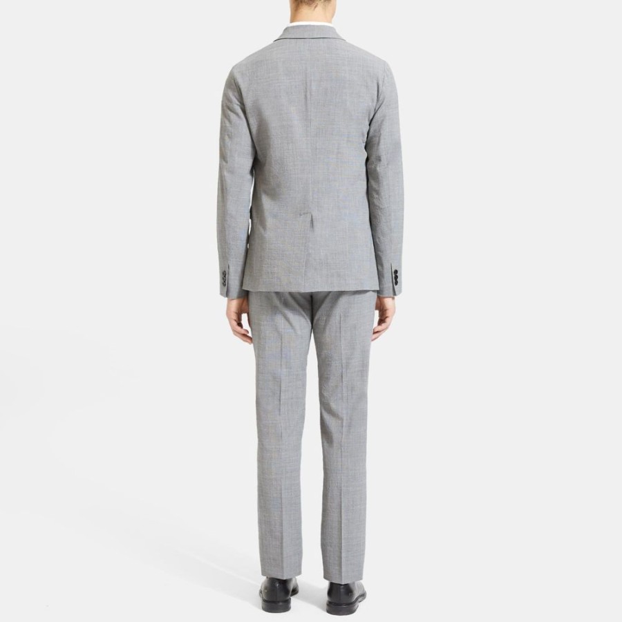 Men Theory Outlet | Unstructured Blazer In Wool Seersucker Dove