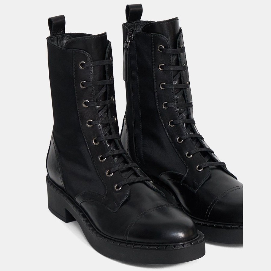 Women Theory Outlet | Laced Boot In Nylon