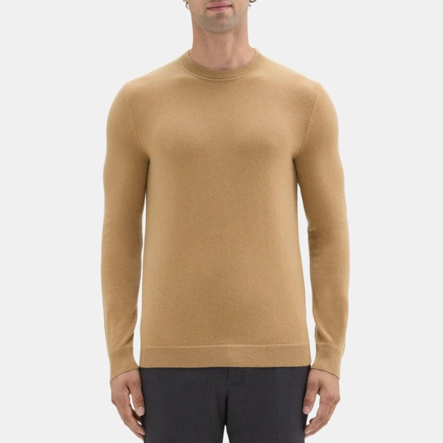 Men Theory Outlet | Crewneck Sweater In Cashmere Soft Camel