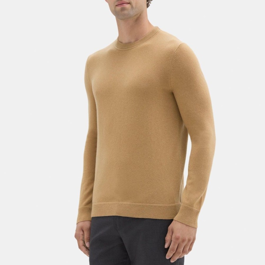 Men Theory Outlet | Crewneck Sweater In Cashmere Soft Camel