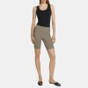 Women Theory Outlet | Biker Short In Performance Knit Moss