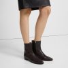 Women Theory Outlet | Ankle Bootie In Leather Brownstone