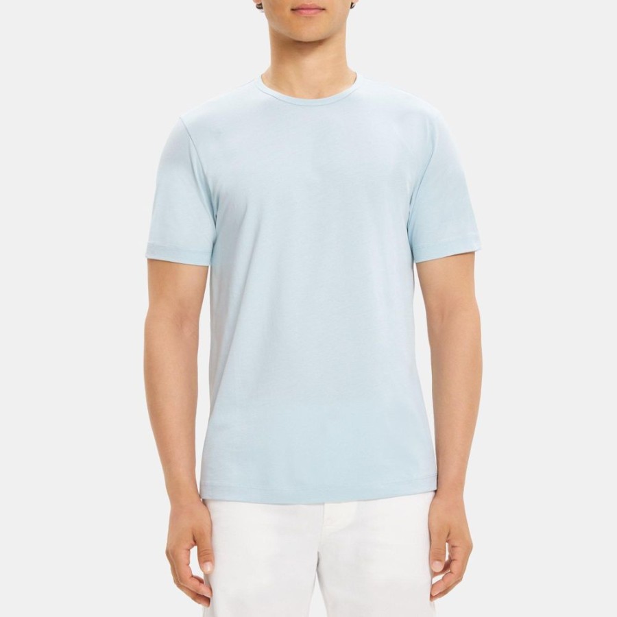 Men Theory Outlet | Short-Sleeve Crewneck Tee In Luxe Cotton