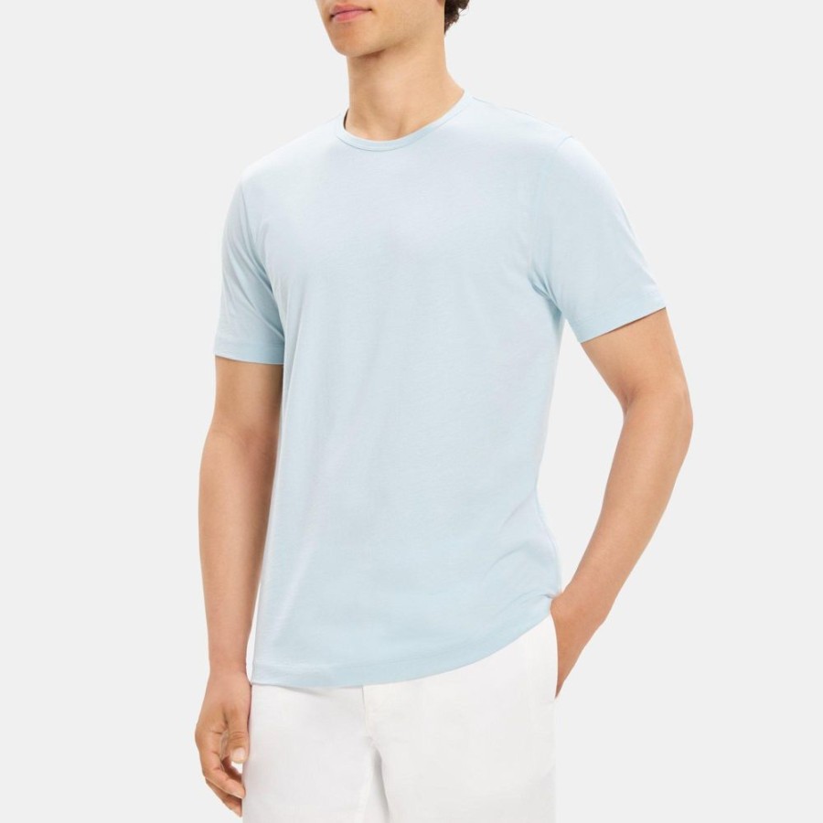 Men Theory Outlet | Short-Sleeve Crewneck Tee In Luxe Cotton