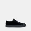 Men Theory Outlet | Low-Top Velvet Sneaker Black