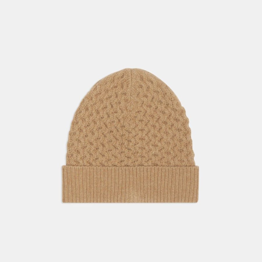 Women Theory Outlet | Honeycomb Hat In Felted Wool-Cashmere Light Camel