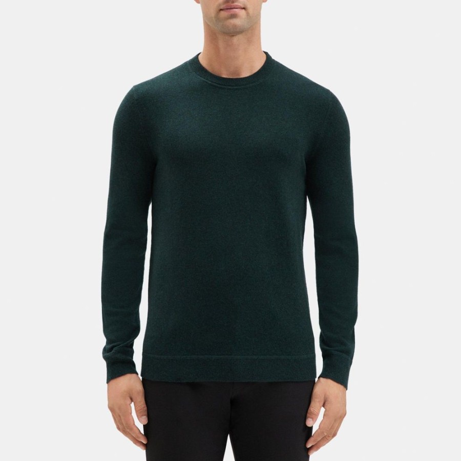 Men Theory Outlet | Crewneck Sweater In Cashmere Dark Spruce