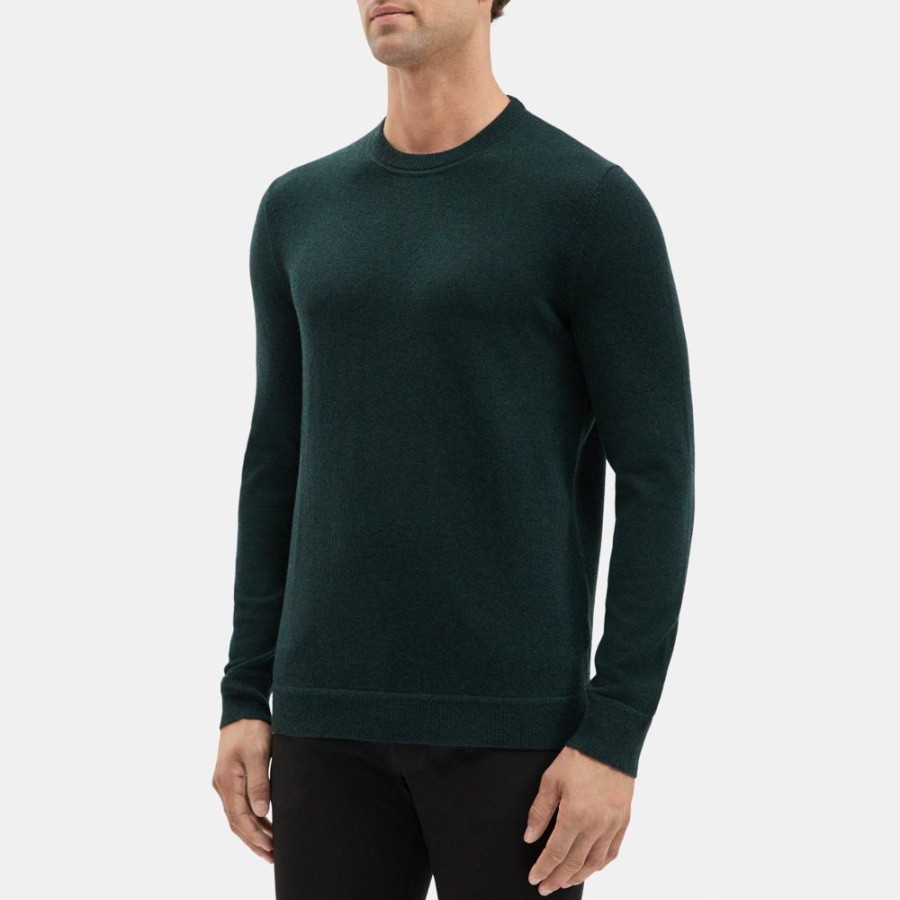 Men Theory Outlet | Crewneck Sweater In Cashmere Dark Spruce