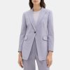 Women Theory Outlet | Single-Breasted Blazer In Sevona Stretch Wool Stork