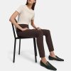 Women Theory Outlet | Button Legging In Eco Stretch Cotton Mocha