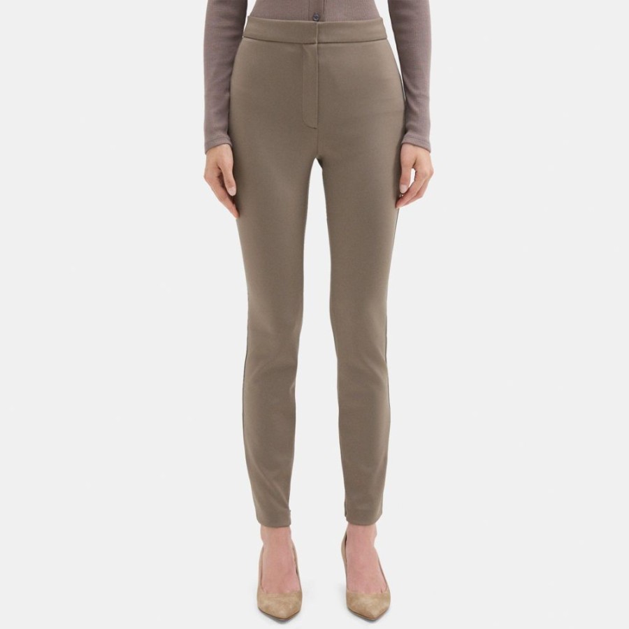 Women Theory Outlet | Slim Pant In Tech Knit Elm