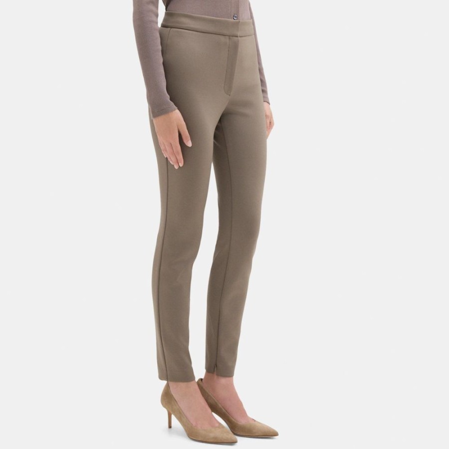 Women Theory Outlet | Slim Pant In Tech Knit Elm