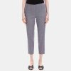 Women Theory Outlet | Slim Cropped Pull-On Pant In Linen Blend Melange Denim