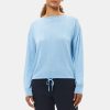 Women Theory Outlet | Drawstring Sweater In Wool-Linen Oasis