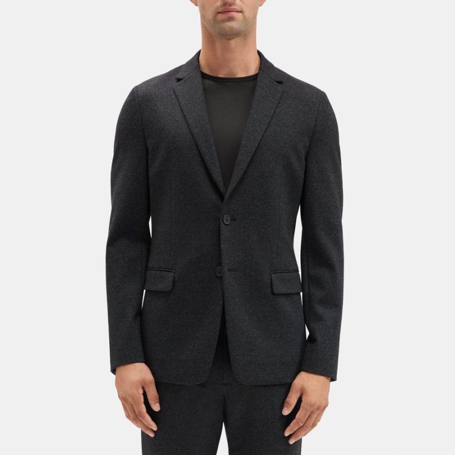 Men Theory Outlet | Unstructured Blazer In Ponte Black Multi