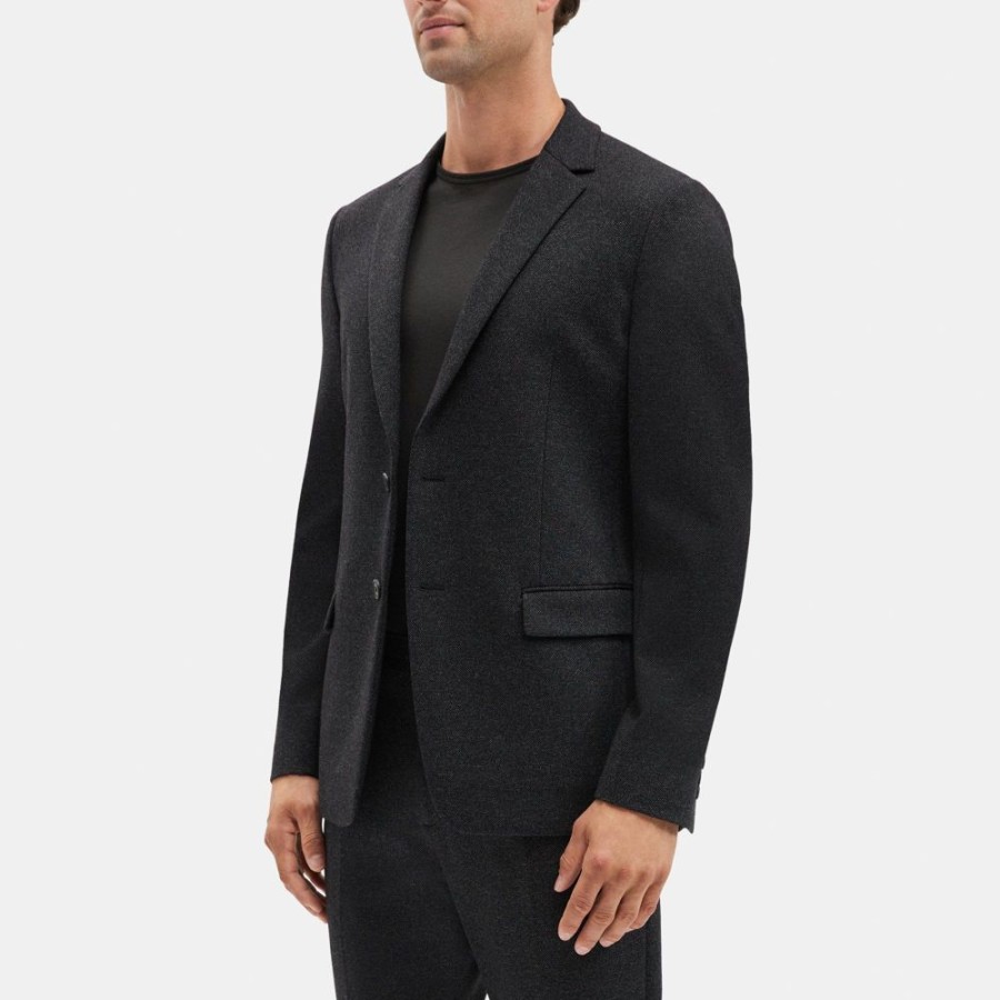 Men Theory Outlet | Unstructured Blazer In Ponte Black Multi