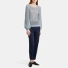 Women Theory Outlet | Cotton Nylon Mesh Pullover Clay