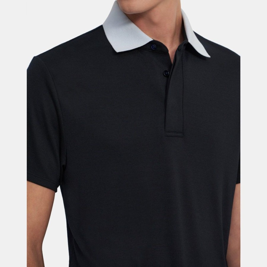 Men Theory Outlet | Kayser Polo Shirt In Anemone Modal Jersey Baltic